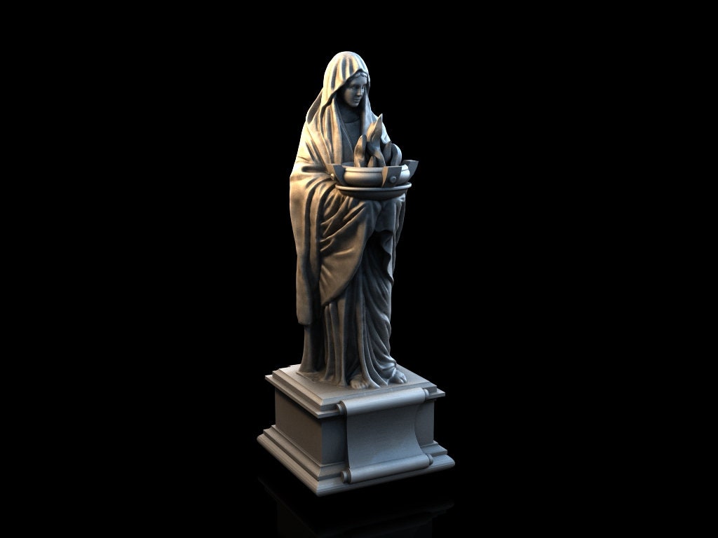 Statue Flame - 3DP4U Medieval Town | Miniature | Wargaming | Roleplaying Games | 32mm | Greek | Filament | 3d printed