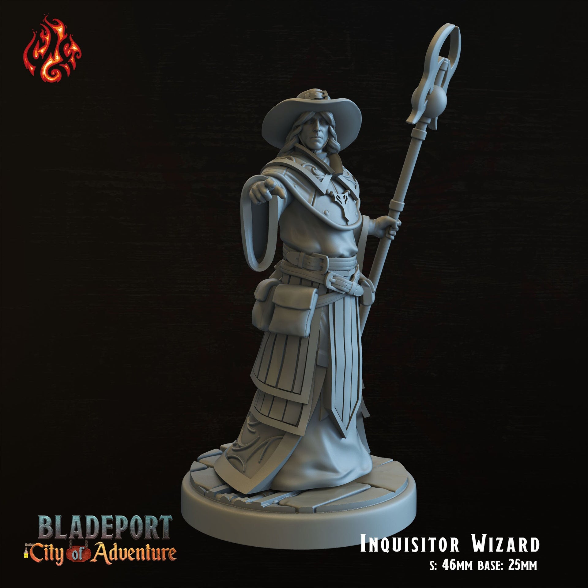 Inquisitor Wizard - Crippled God Foundry, Bladeport | 32mm | Sorcerer | Adventurer