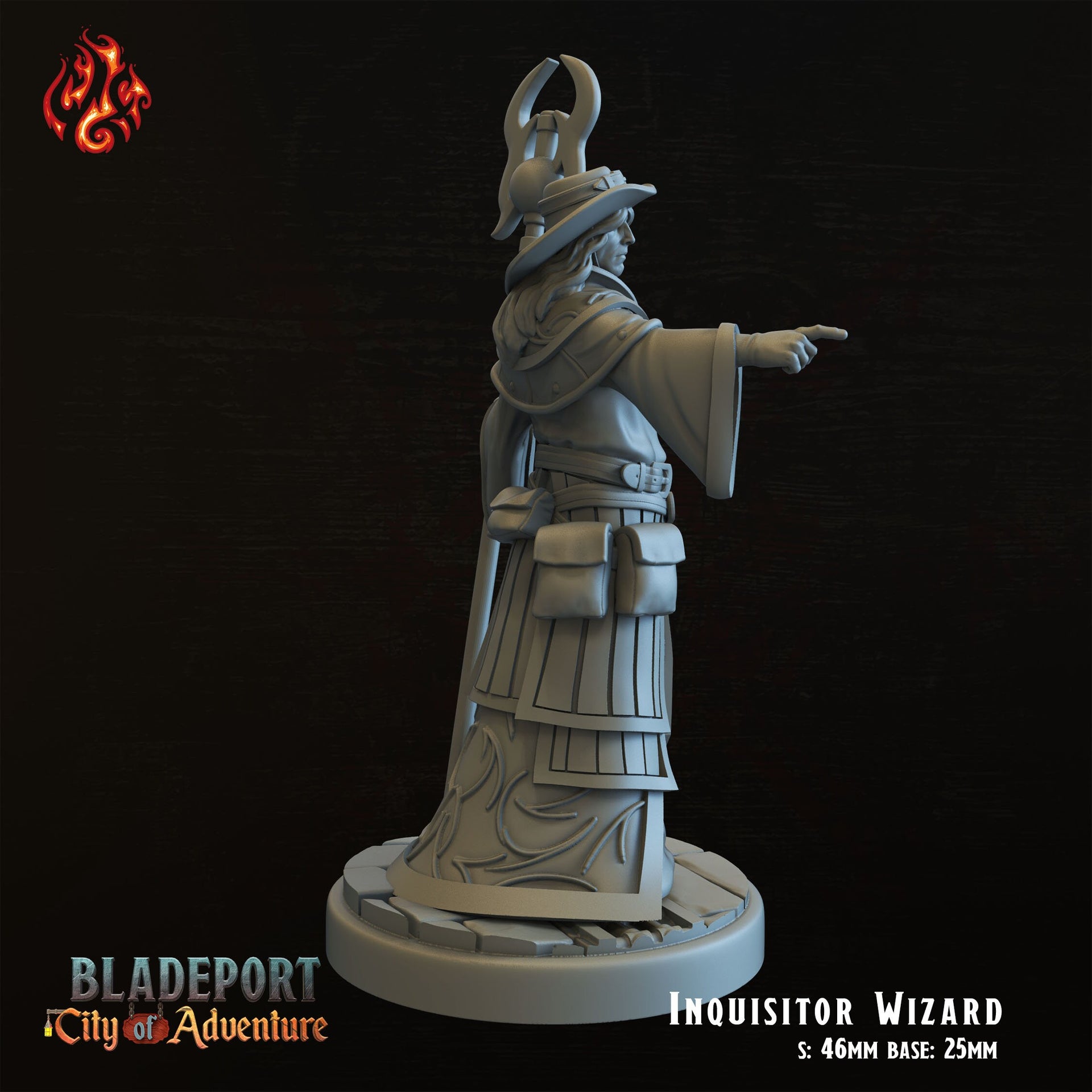 Inquisitor Wizard - Crippled God Foundry, Bladeport | 32mm | Sorcerer | Adventurer