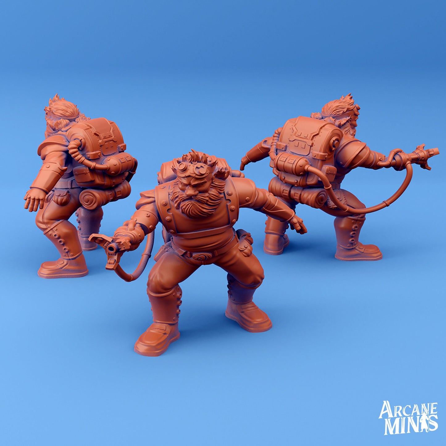 Acid Marines, Navel Gunslingers - Arcane Minis | 32mm | Rogue | Gunner | Steampunk