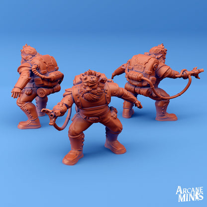 Acid Marines, Navel Gunslingers - Arcane Minis | 32mm | Rogue | Gunner | Steampunk