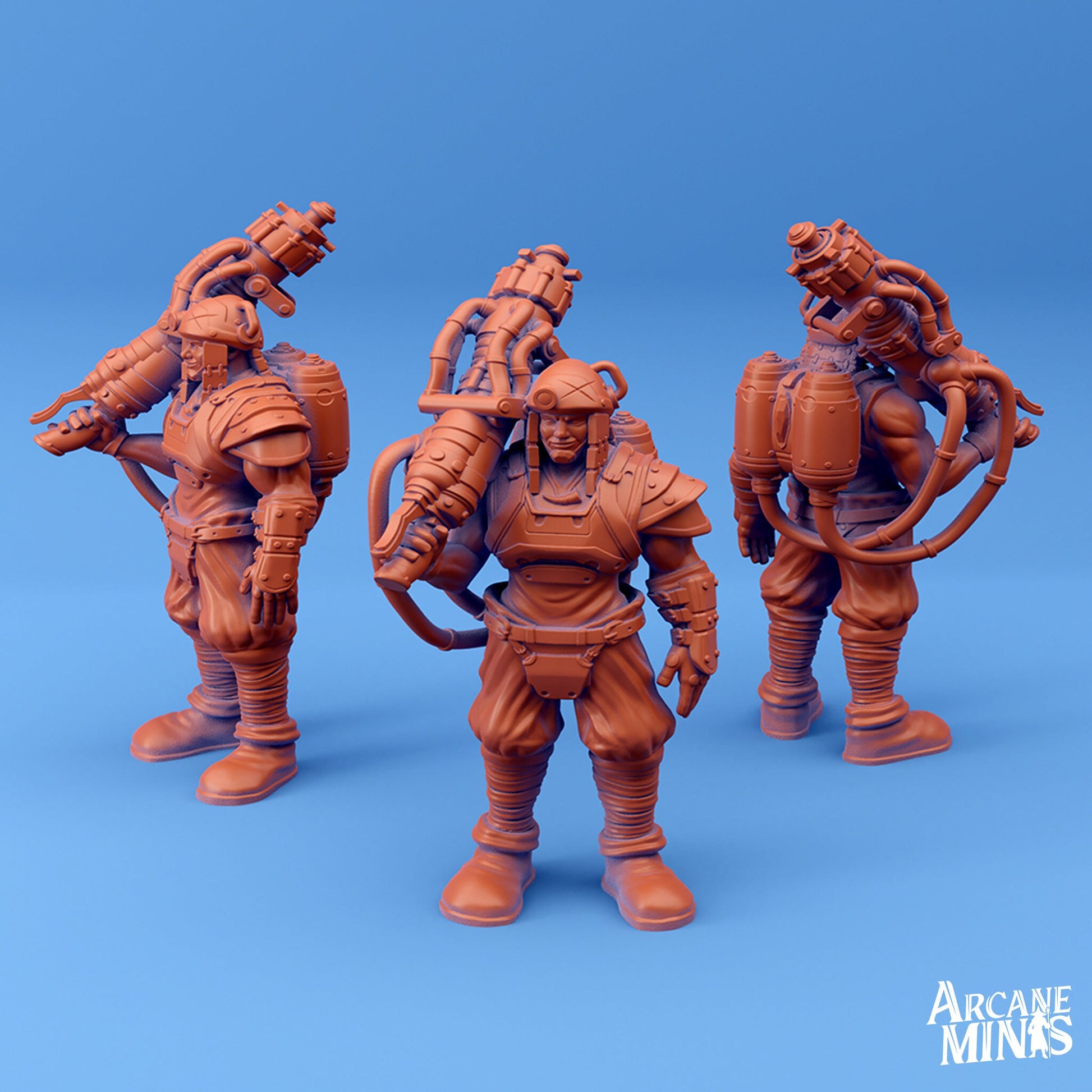 Acid Marines, Navel Gunslingers - Arcane Minis | 32mm | Rogue | Gunner | Steampunk