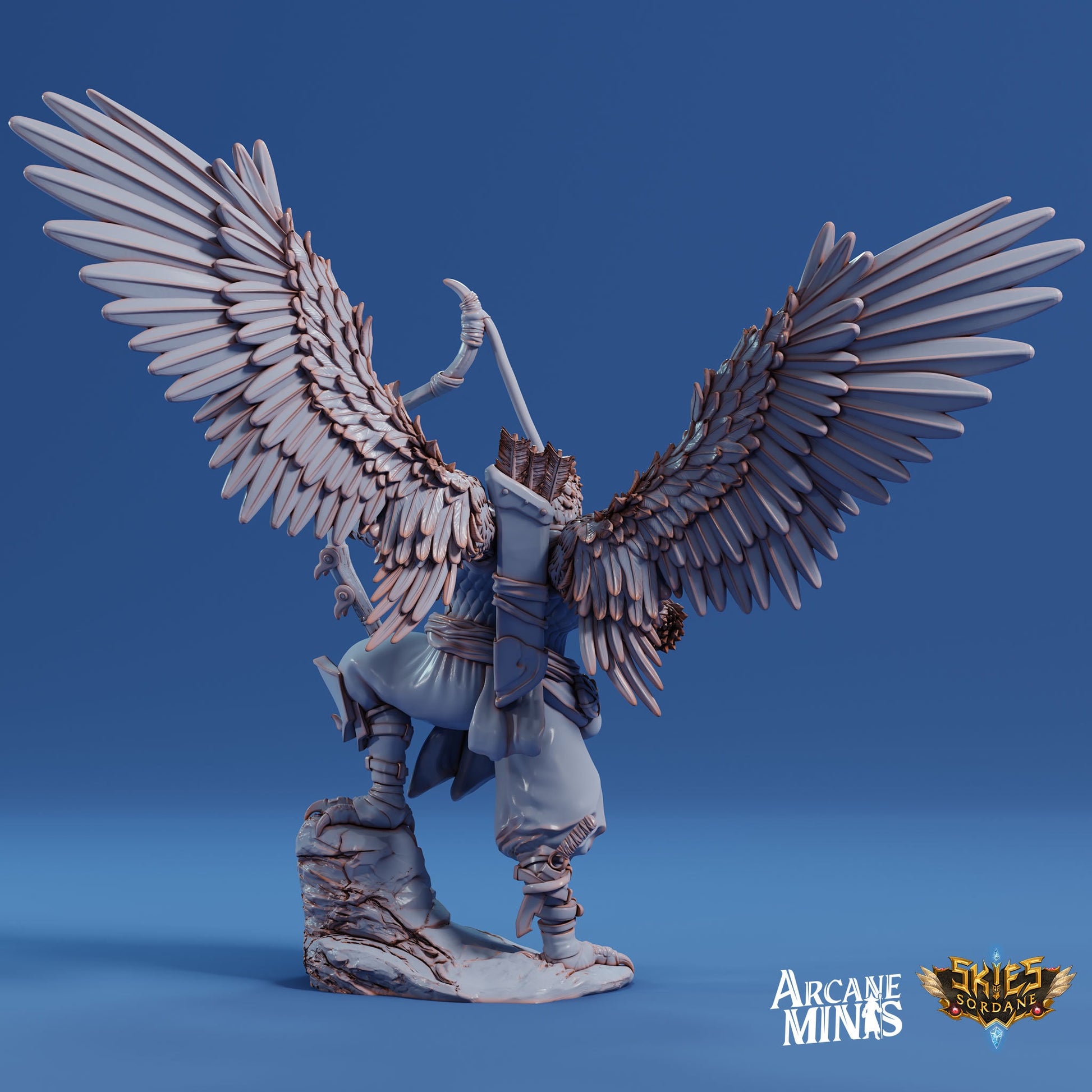 Avensari Pirate Ranger, Birdfolk Rogue - Arcane Minis | 32mm | Gunslinger | archer | Gunman