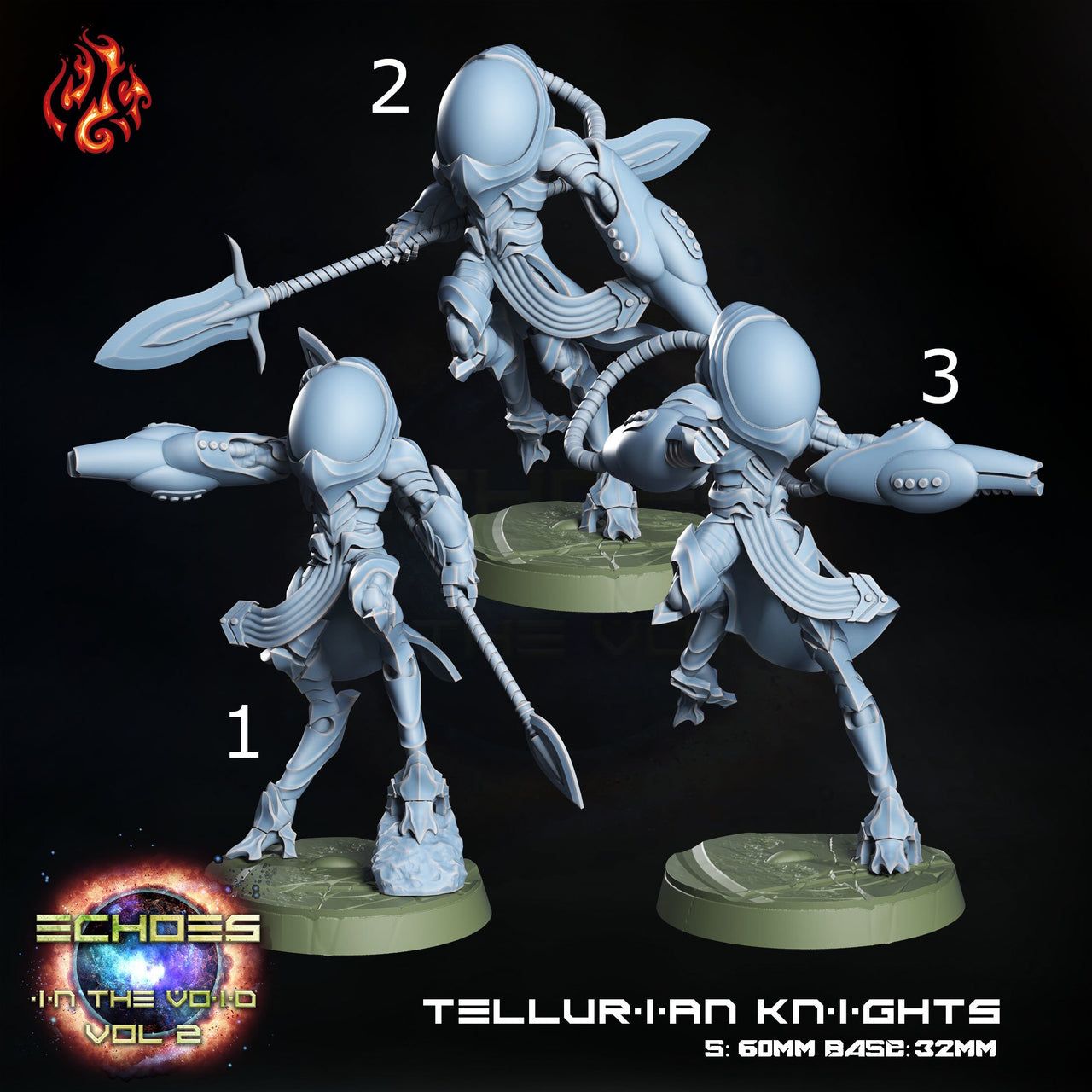 Tellurian Knight, Space Elf Heavy Trooper - Crippled God Foundry - Echoes of the Void | 32mm | Scifi | High Elf Fleet