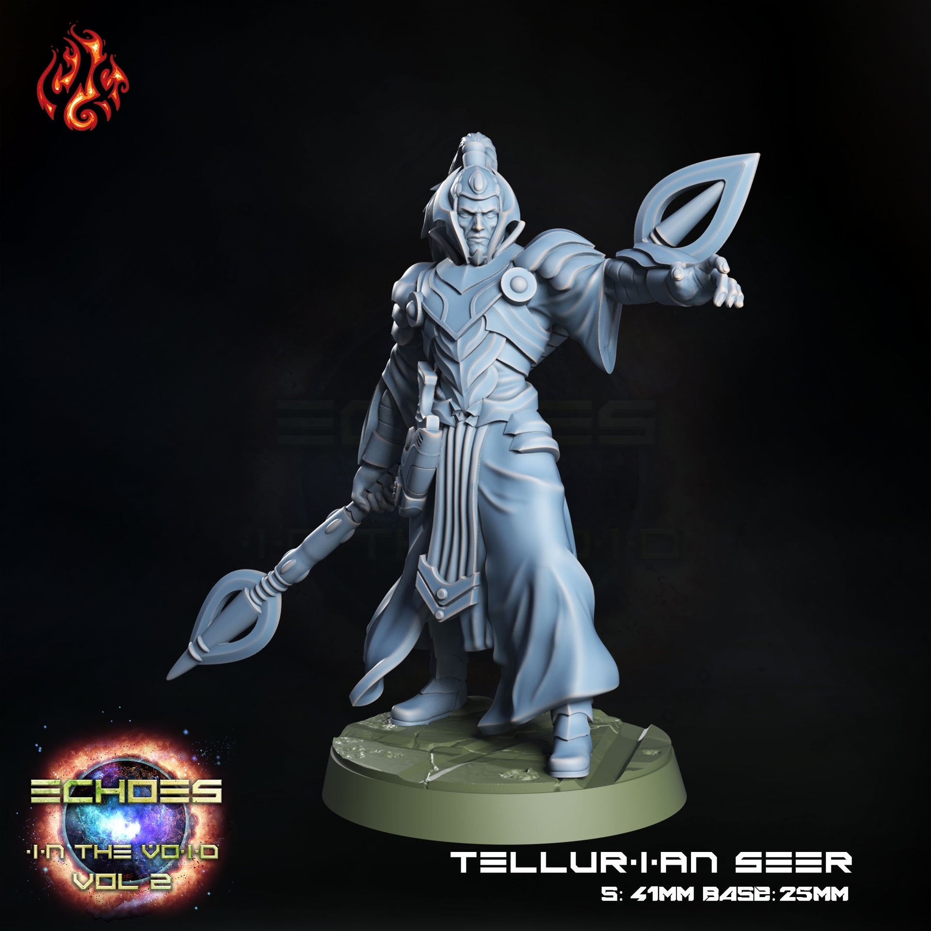 Tellurian Seer, Space Elf Warlock - Crippled God Foundry - Echoes of the Void | 32mm | Scifi | High Elf Fleet