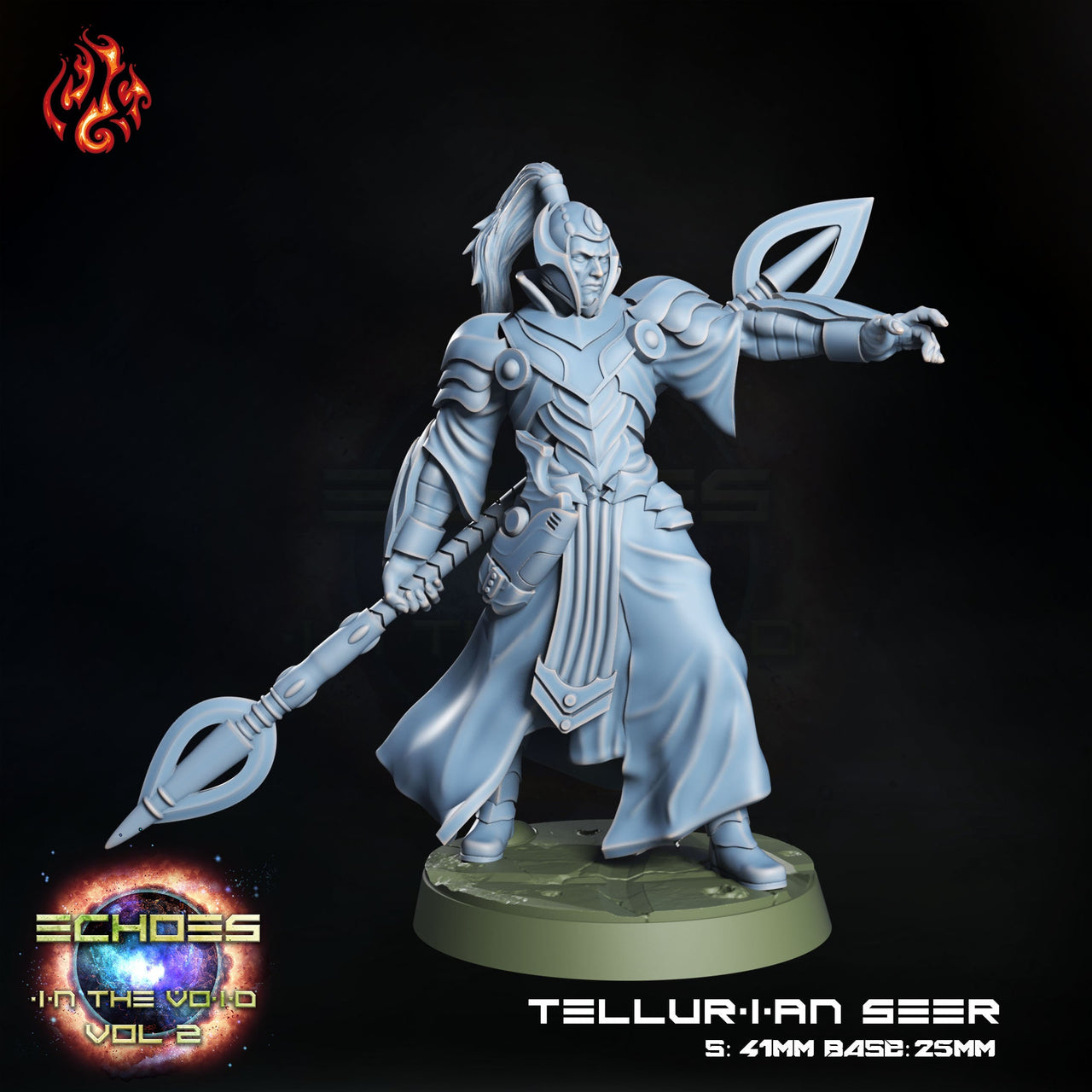 Tellurian Seer, Space Elf Warlock - Crippled God Foundry - Echoes of the Void | 32mm | Scifi | High Elf Fleet