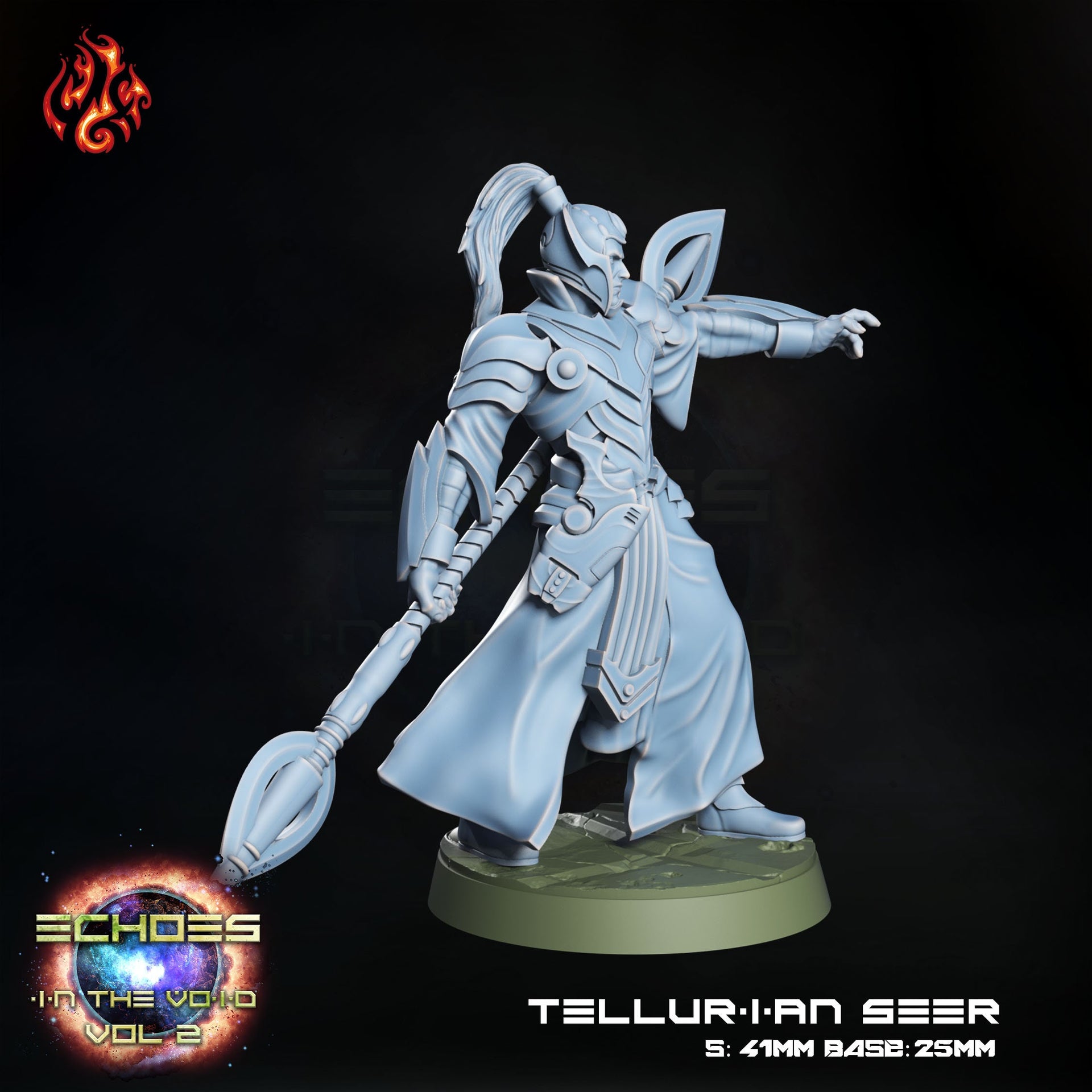 Tellurian Seer, Space Elf Warlock - Crippled God Foundry - Echoes of the Void | 32mm | Scifi | High Elf Fleet