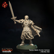 Sacred Order Captain, Battle Sister Champion- Crippled God Foundry - Sacred Order | 32mm | Scifi