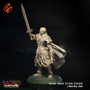 Sacred Order Captain, Battle Sister Champion- Crippled God Foundry - Sacred Order | 32mm | Scifi