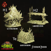 Usurper King's Camp Scenery - Crippled God Foundry - Troll With the Goblin Blood | 32mm | Cave | Totem | Tent