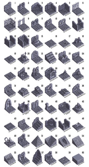 Modular Dungeon Tiles - Death X Tiles By Cast N Play | 28mm and 32mm Scale | 3d Printed