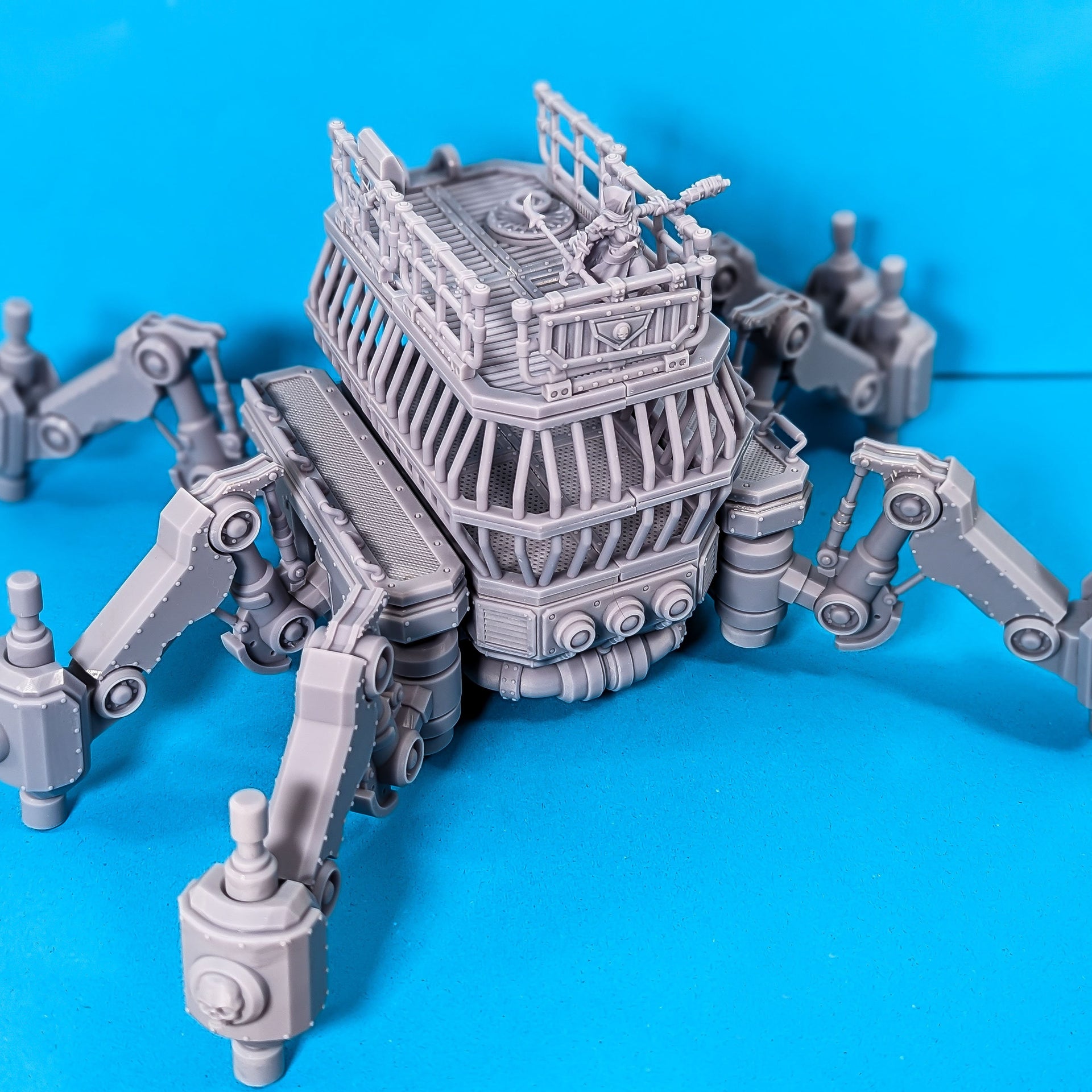 Cagebot, Robot Prison - Print Minis | Sci Fi | Mech | Spider | Tank