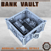 Bank Vault Terrain - Print Minis | Sci Fi | 28mm Heroic | Apocalypse | Playable interior