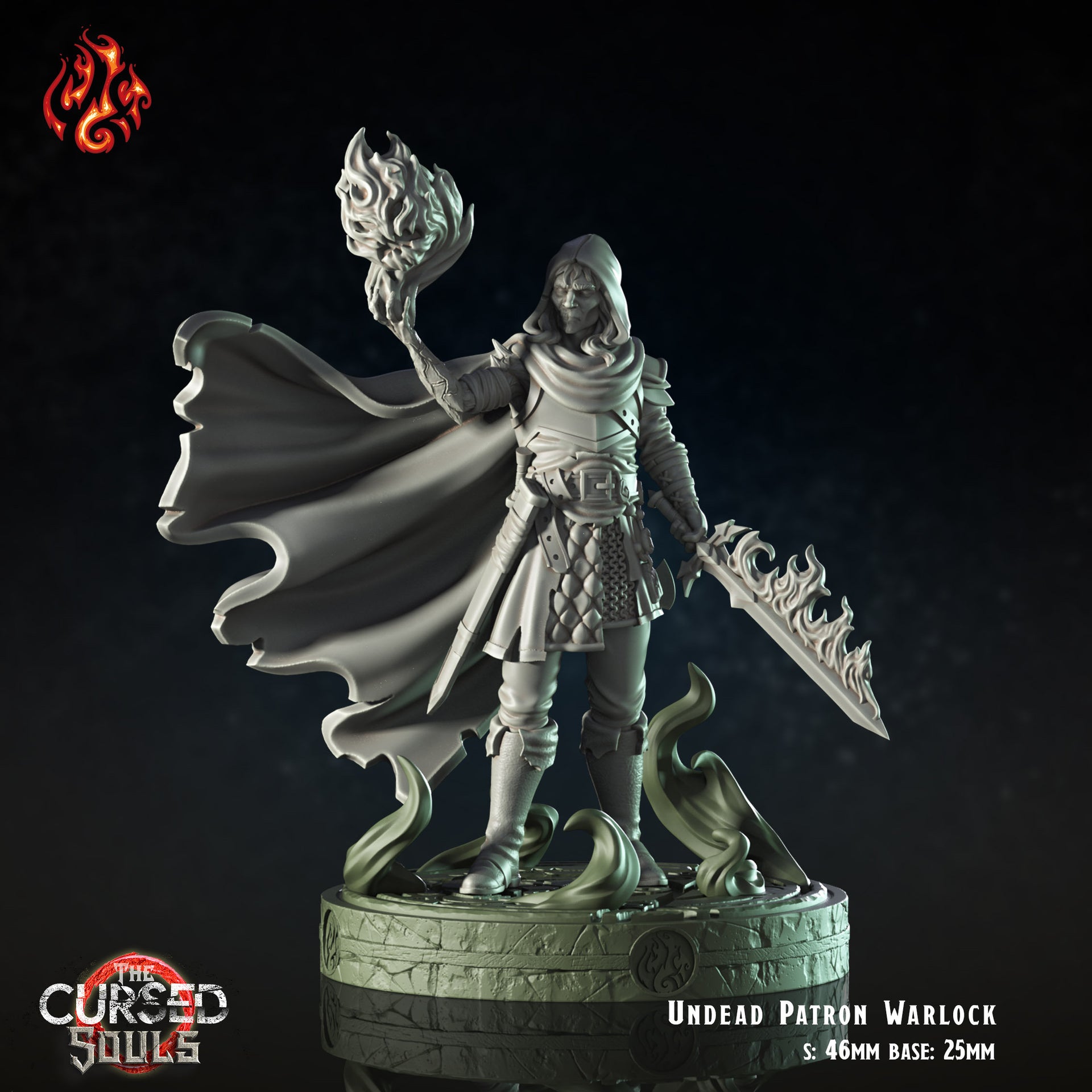 Undead Patron Warlock - Crippled God Foundry - The Cursed Souls | 32mm | Necromancer | Sorcerer