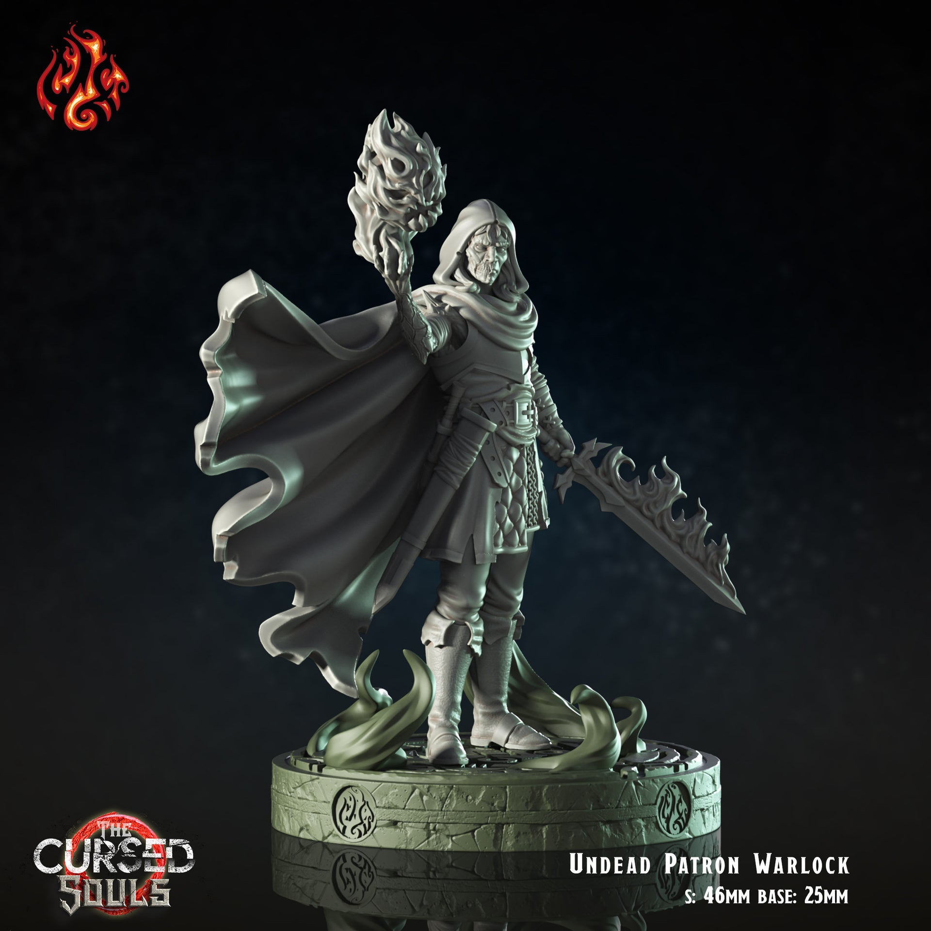 Undead Patron Warlock - Crippled God Foundry - The Cursed Souls | 32mm | Necromancer | Sorcerer