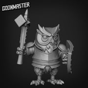 Owlfolk Army - Goonmaster | Ornery Owls | Miniature | D&D | Wargaming | Roleplaying Games | 32mm | Mage | Soldier