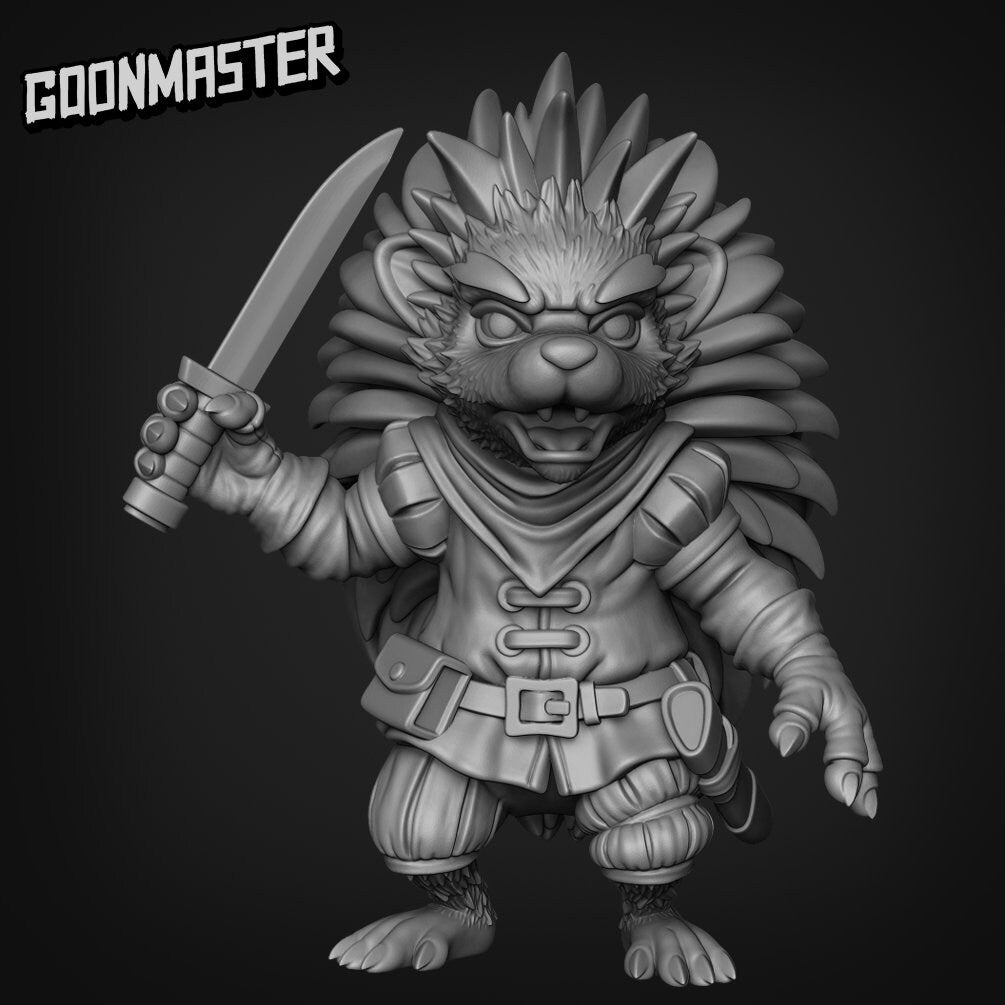 Hedgehog Bandits - Goonmaster | Vengeful Vultures | Miniature | D&D | Wargaming | Roleplaying Games | 32mm | Rogue | Pickpocket