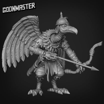 Vulture Archers - Goonmaster | Vengeful Vultures | Miniature | D&D | Wargaming | Roleplaying Games | 32mm | Mercenary