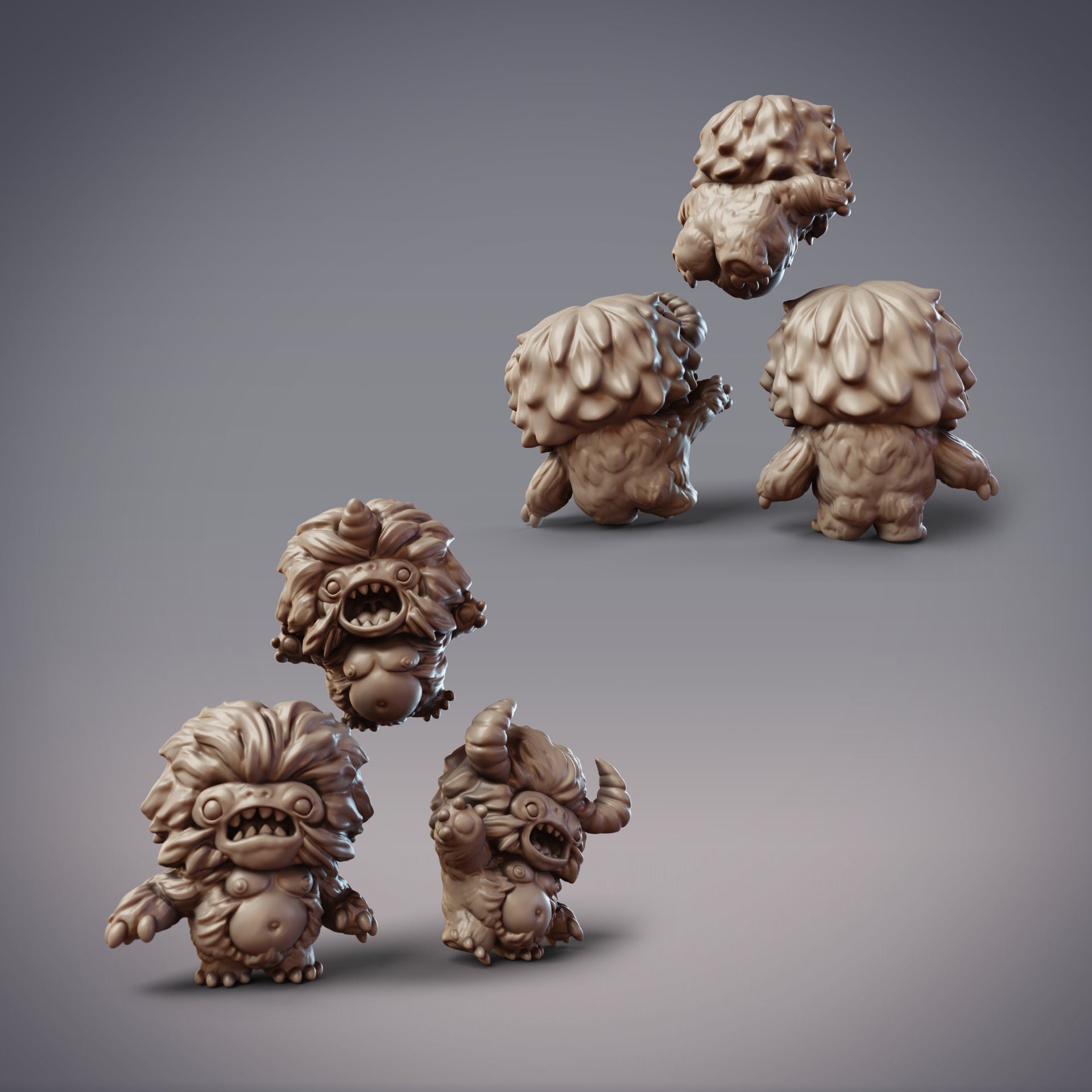 Xuehou Snow Goblins - CobraMode | Miniature | Wargaming | Roleplaying Games | 32mm | Baby Yeti