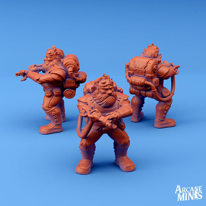 Acid Marines, Navel Gunslingers - Arcane Minis | 32mm | Rogue | Gunner | Steampunk