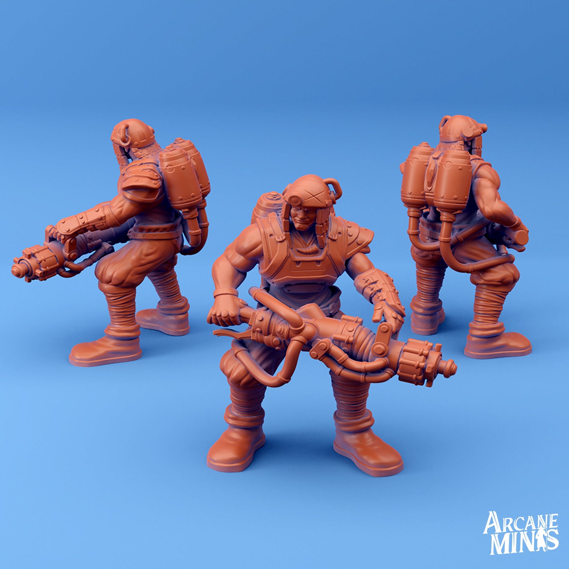 Acid Marines, Navel Gunslingers - Arcane Minis | 32mm | Rogue | Gunner | Steampunk