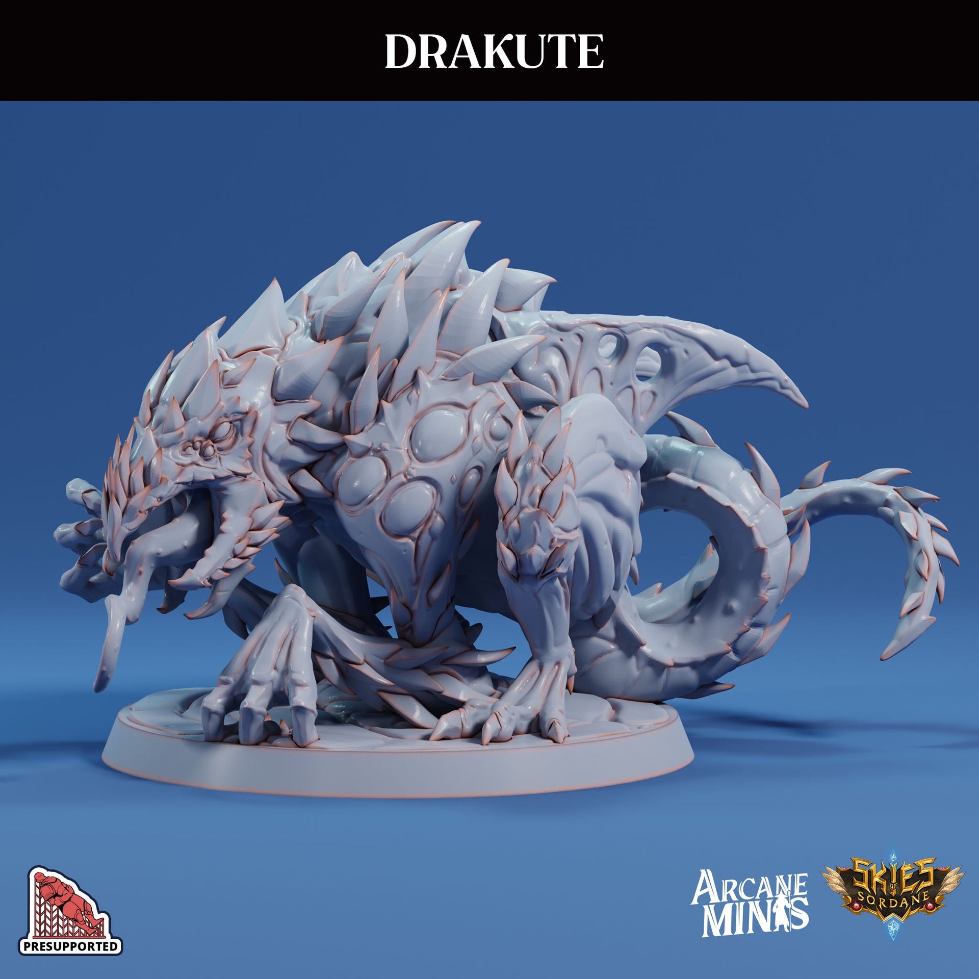 Drakute, Void Demon - Arcane Minis | 32mm | Devil | Alien