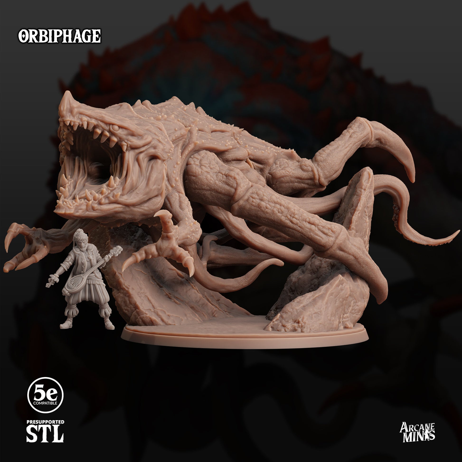 Orbiphage, Void Demon - Arcane Minis | 32mm | Junkers Plight | Alien | Chaos | Shadow | Tentacle | Spawn