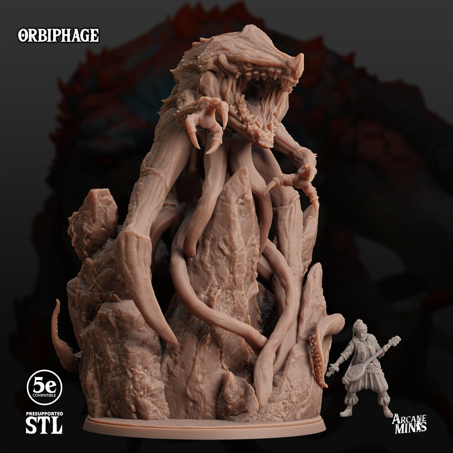 Orbiphage, Void Demon - Arcane Minis | 32mm | Junkers Plight | Alien | Chaos | Shadow | Tentacle | Spawn