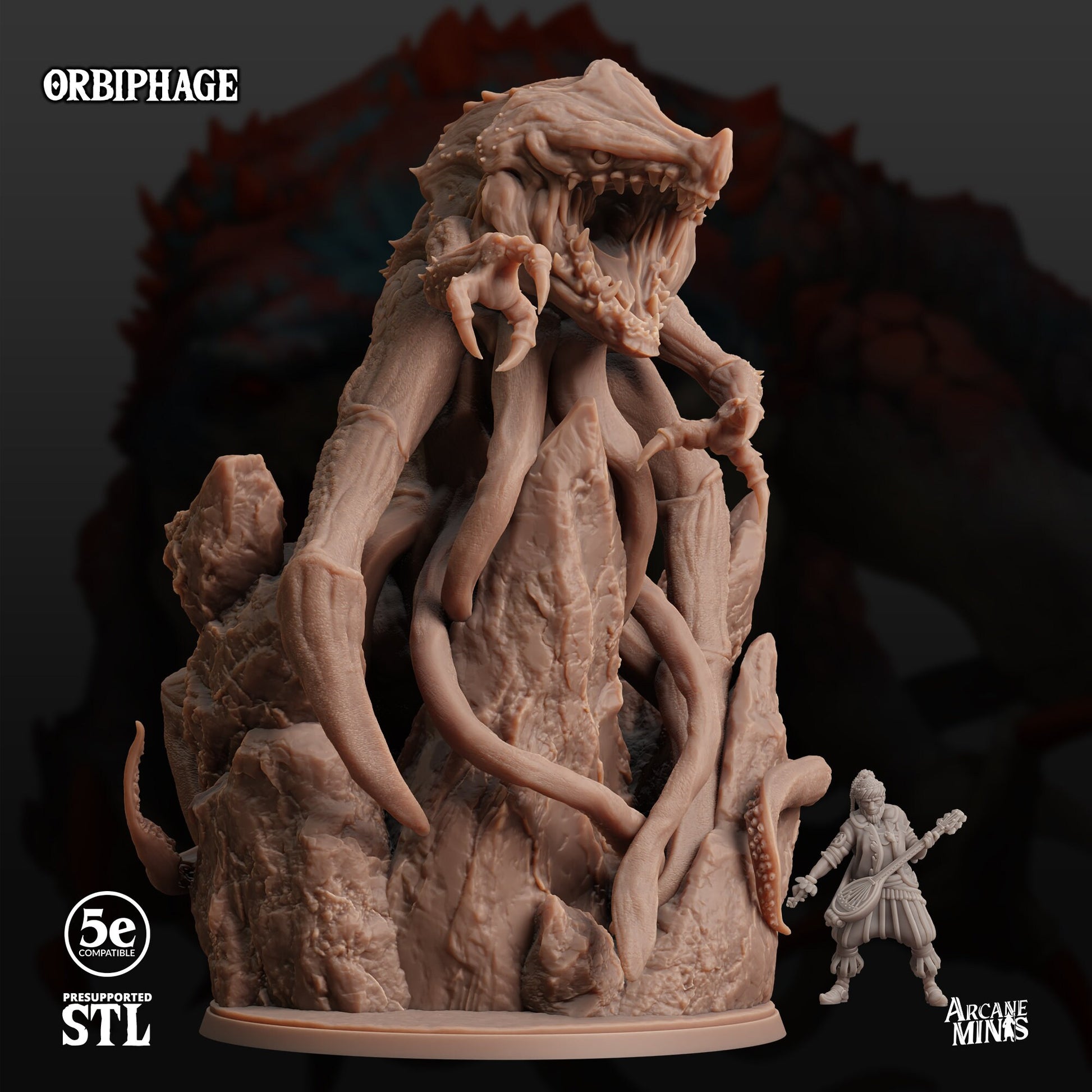 Orbiphage, Void Demon - Arcane Minis | 32mm | Junkers Plight | Alien | Chaos | Shadow | Tentacle | Spawn