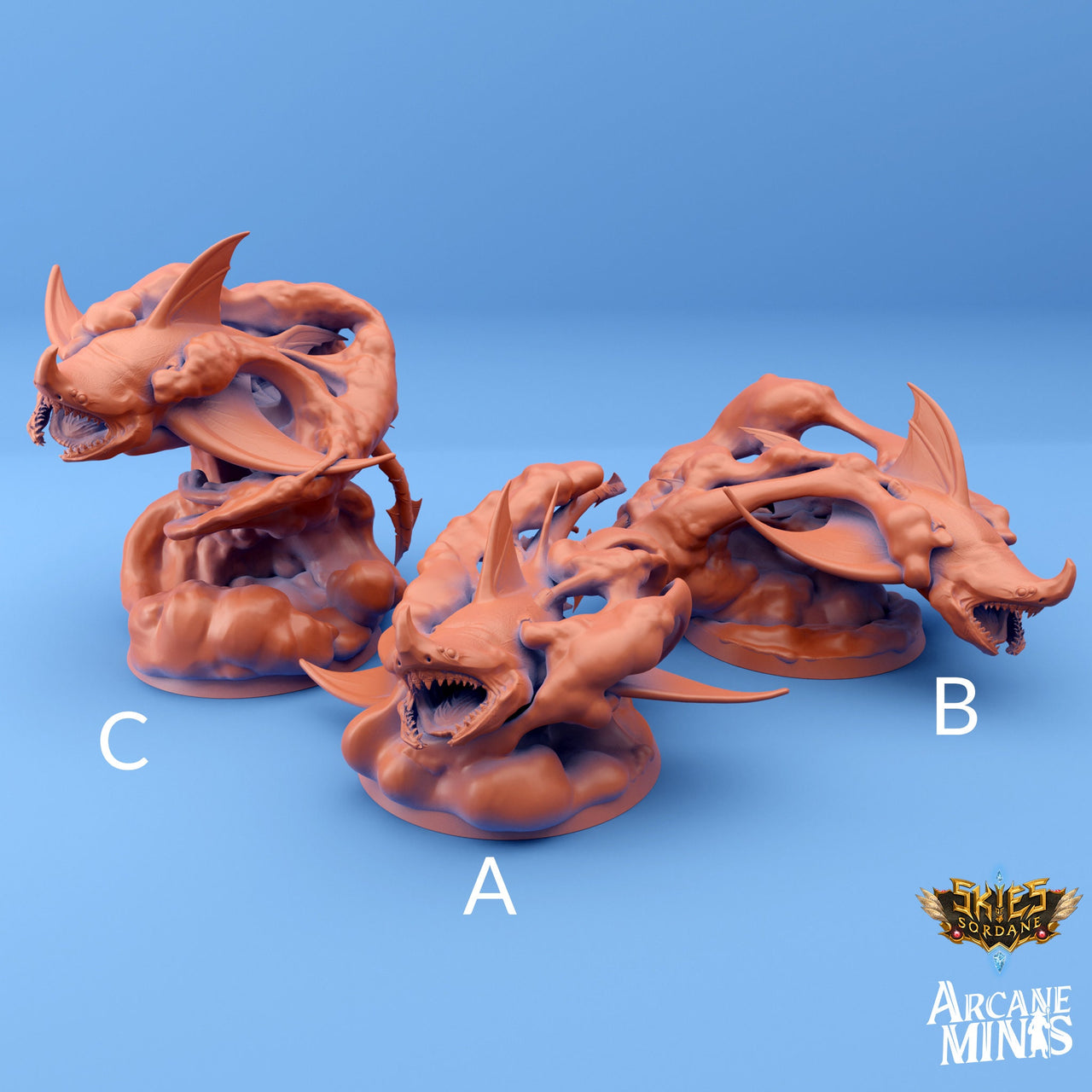 Cloud Shark - Arcane Minis | 32mm | Tourist Terror | Alien | Giant | Flying