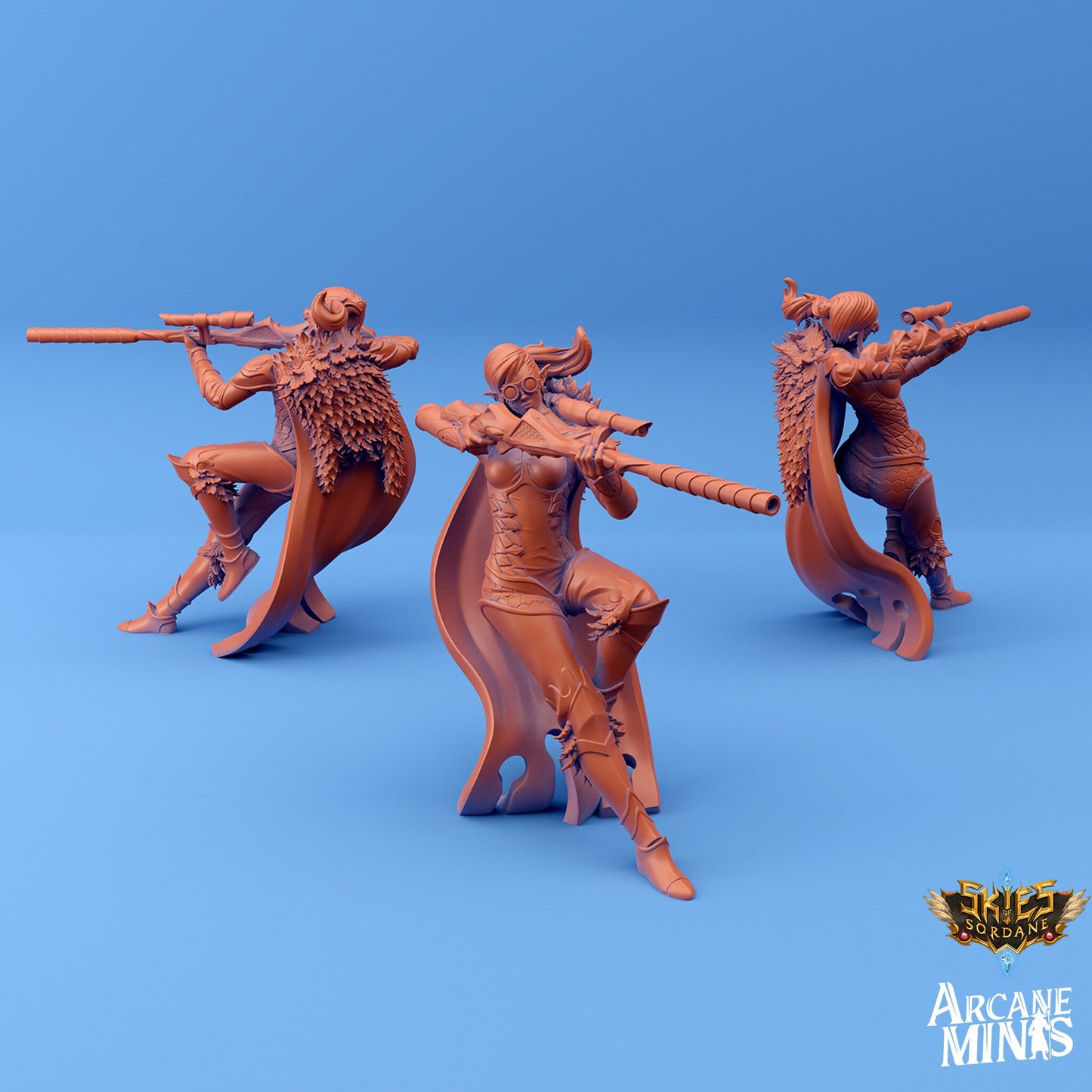 Elf Crew - Arcane Minis | 32mm | Steampunk | Pirates | Navy | Airship