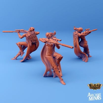 Elf Crew - Arcane Minis | 32mm | Steampunk | Pirates | Navy | Airship