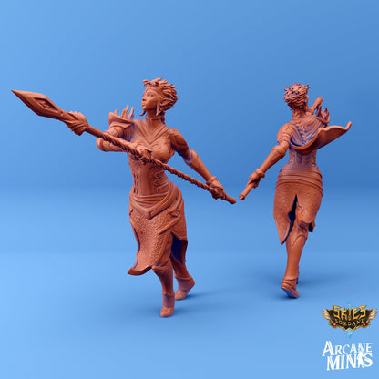 Elf Crew - Arcane Minis | 32mm | Steampunk | Pirates | Navy | Airship