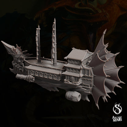Altair Class Destroyer - Arcane Minis | 32mm | Warship | Airship | Massive! | Playable Interior | 1340mm Long!