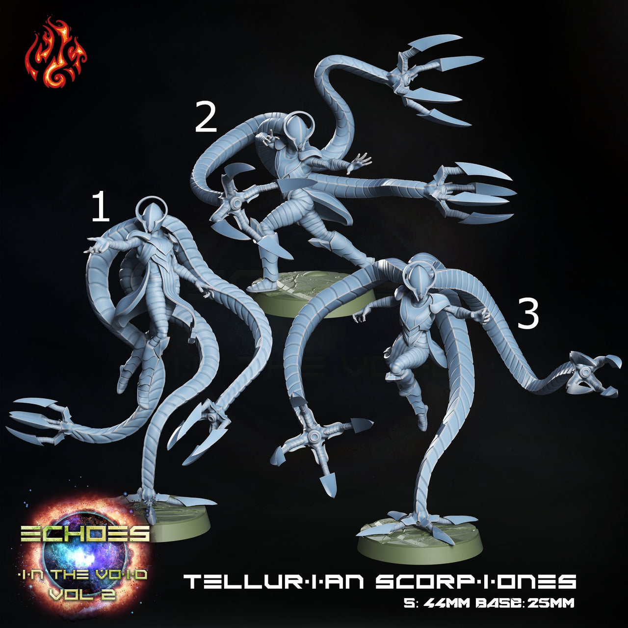 Tellurian Scorpiones, Space Elf Psychic Assasin - Crippled God Foundry - Echoes of the Void | 32mm | Scifi | High Elf Fleet