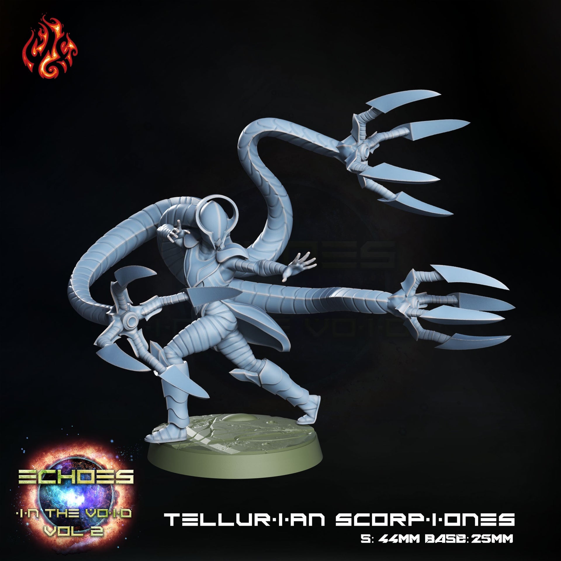 Tellurian Scorpiones, Space Elf Psychic Assasin - Crippled God Foundry - Echoes of the Void | 32mm | Scifi | High Elf Fleet