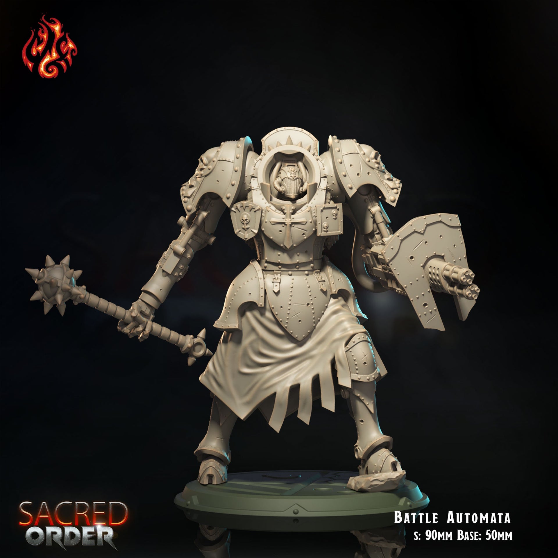 Battle Automata, Battle Sister Exoskeleton - Crippled God Foundry - Sacred Order | 32mm | Scifi