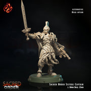 Sacred Order Captain, Battle Sister Champion- Crippled God Foundry - Sacred Order | 32mm | Scifi