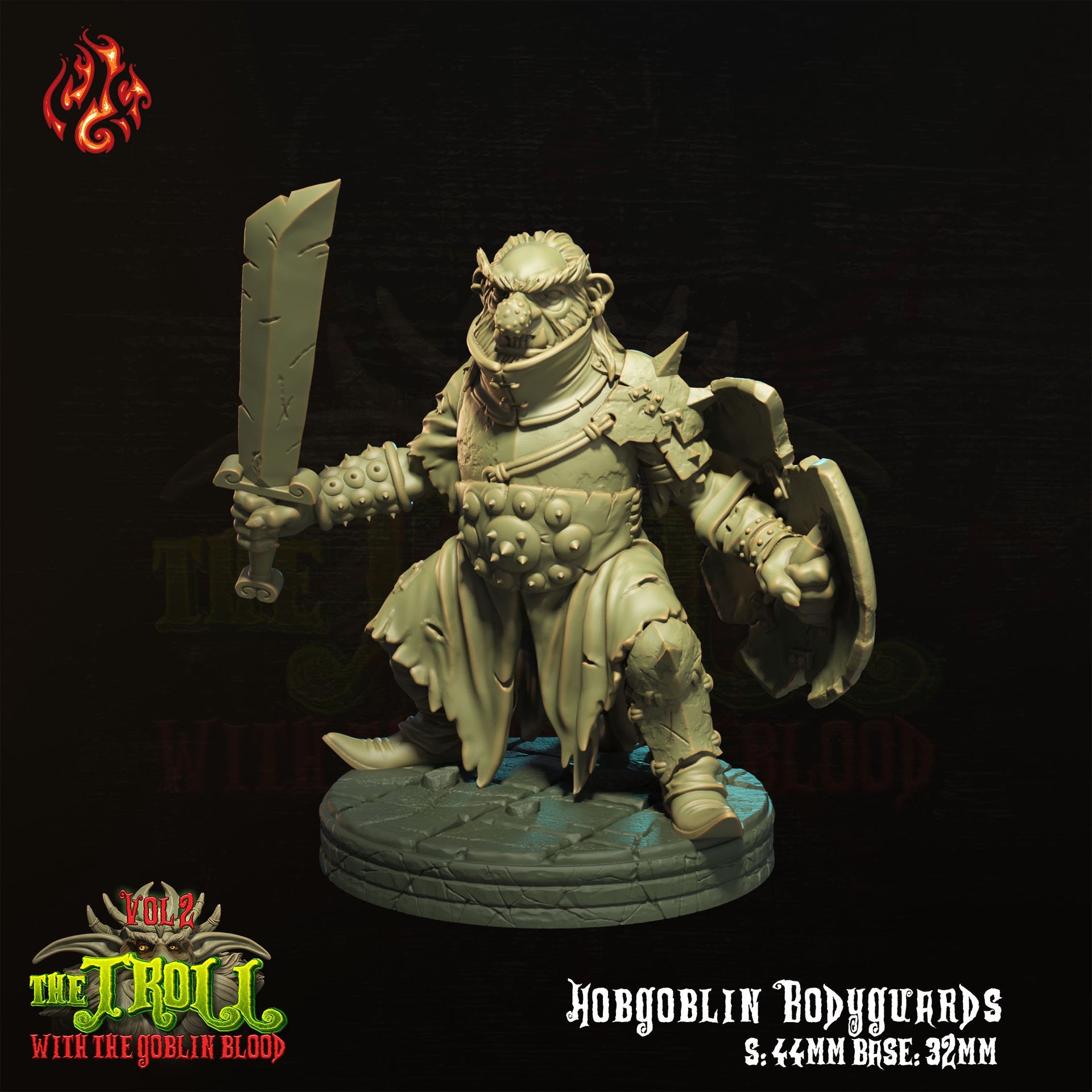 Hobgoblin Bodyguards - Crippled God Foundry - Troll With the Goblin Blood | 32mm | Knight