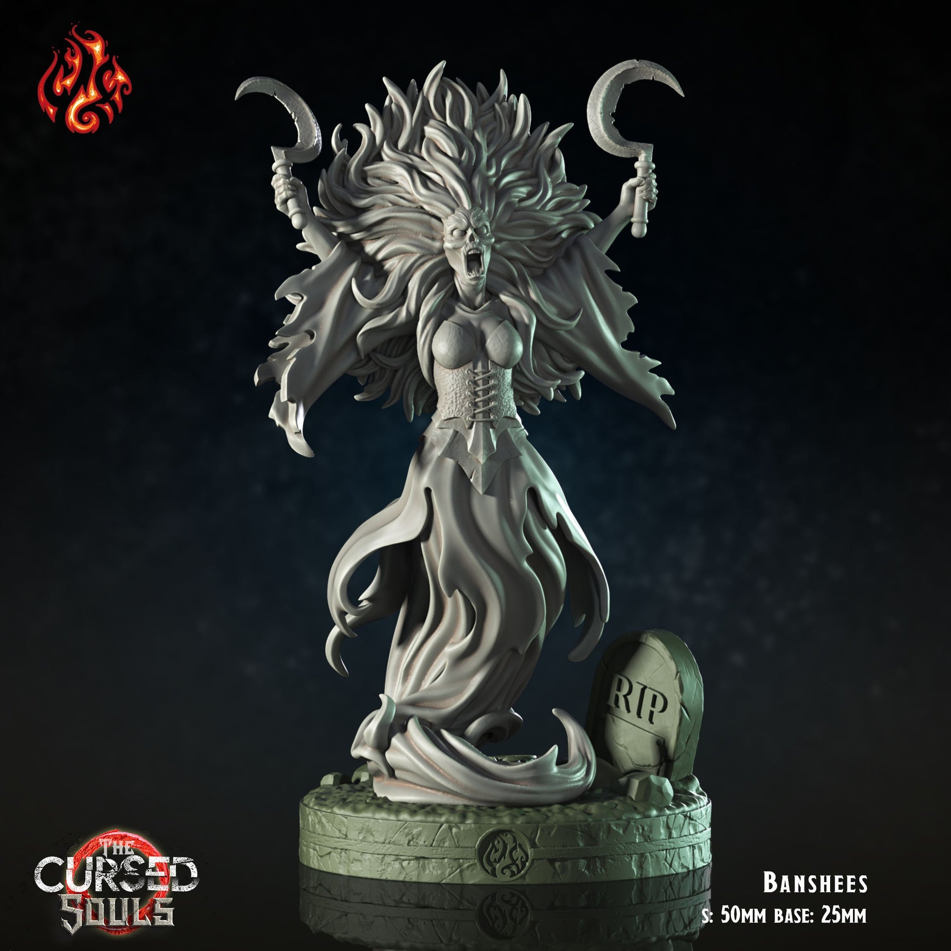 Banshees - Crippled God Foundry - The Cursed Souls | 32mm | Ghost | Spirit | Wight