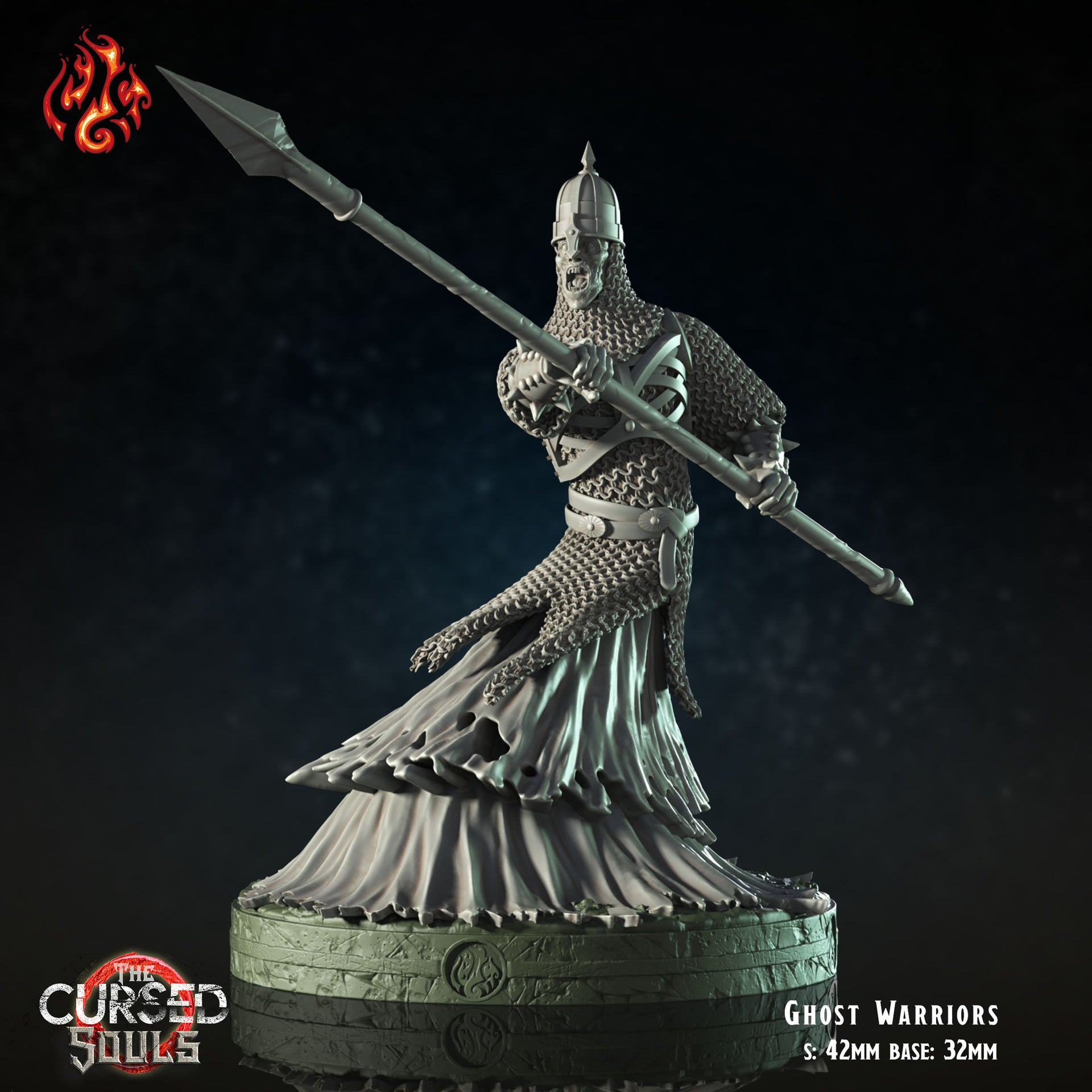 Ghost Warriors - Crippled God Foundry - The Cursed Souls | 32mm | Spirit | Wight | Knight | Footsoldier