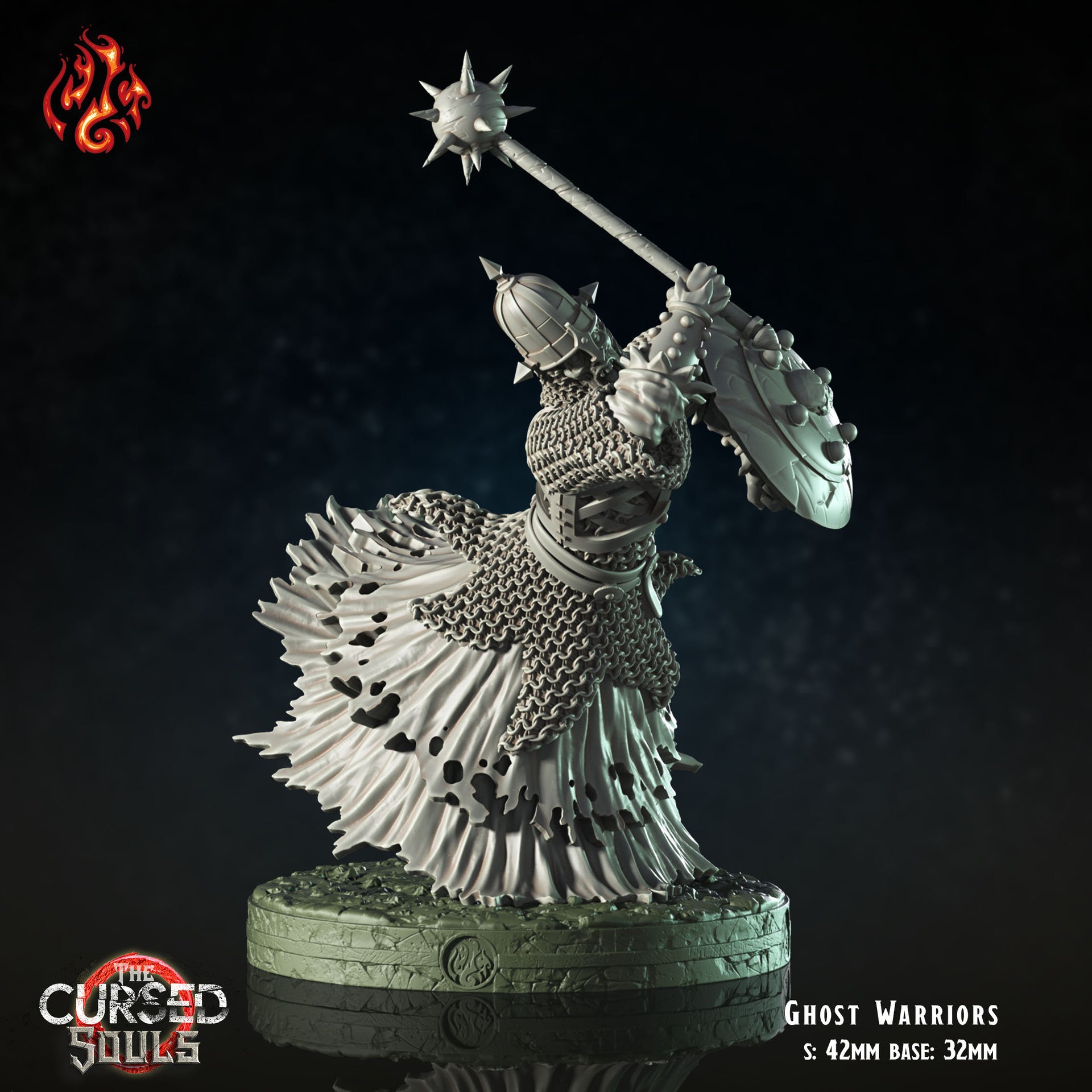 Ghost Warriors - Crippled God Foundry - The Cursed Souls | 32mm | Spirit | Wight | Knight | Footsoldier