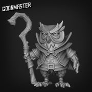 Owlfolk Army - Goonmaster | Ornery Owls | Miniature | D&D | Wargaming | Roleplaying Games | 32mm | Mage | Soldier