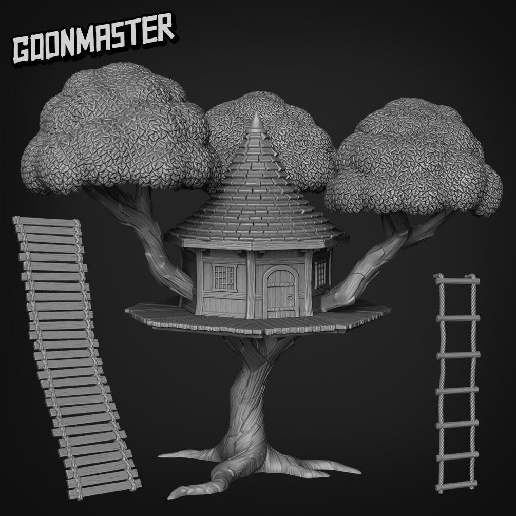 Tree House - Goonmaster | Ornery Owls | Miniature | D&D | Wargaming | Roleplaying Games | 32mm