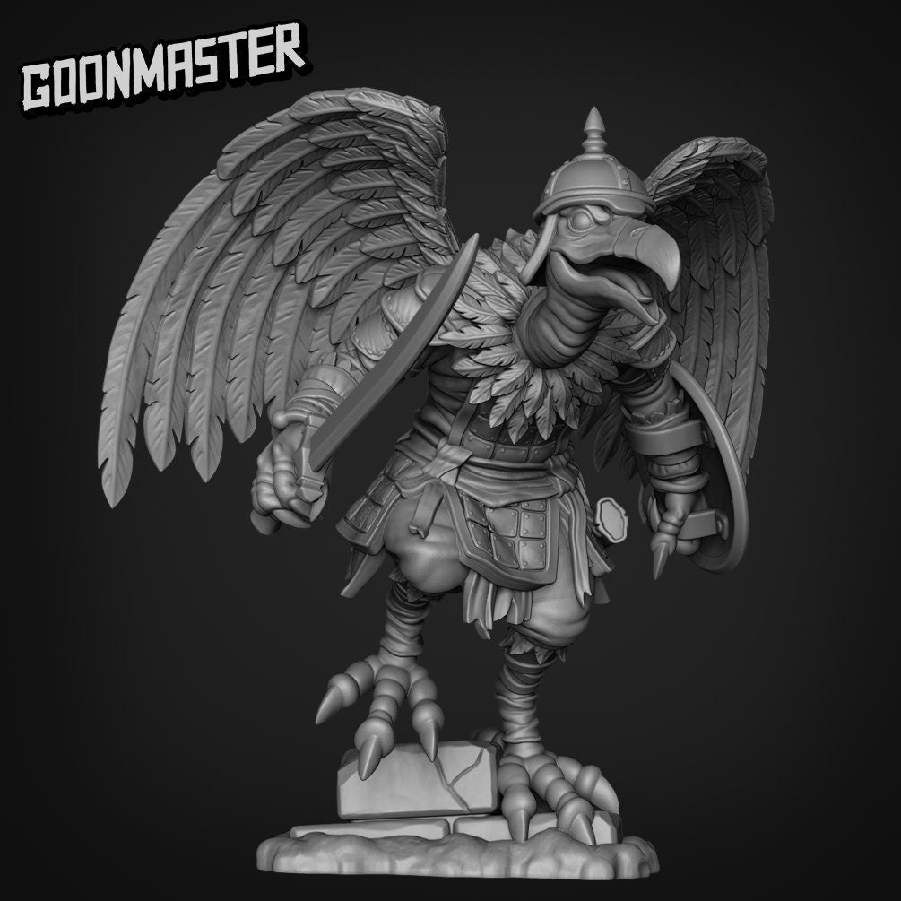 Vulture Warriors - Goonmaster | Vengeful Vultures | Miniature | D&D | Wargaming | Roleplaying Games | 32mm | Mercenary