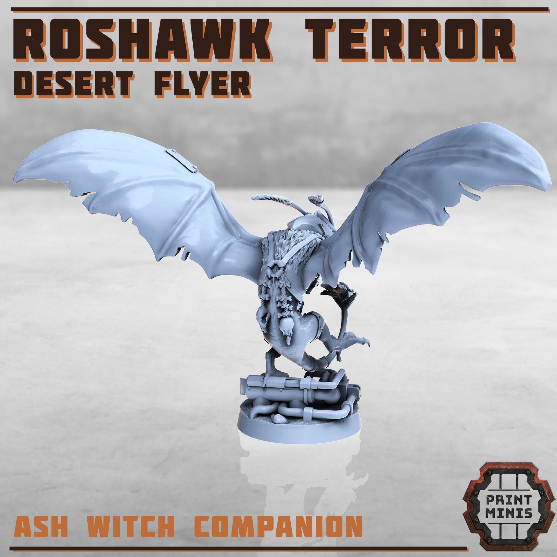 Roshawk, Dert Flyer - Print Minis | Sci Fi | 28mm Heroic | Apocalypse | Demon | Dinosaur