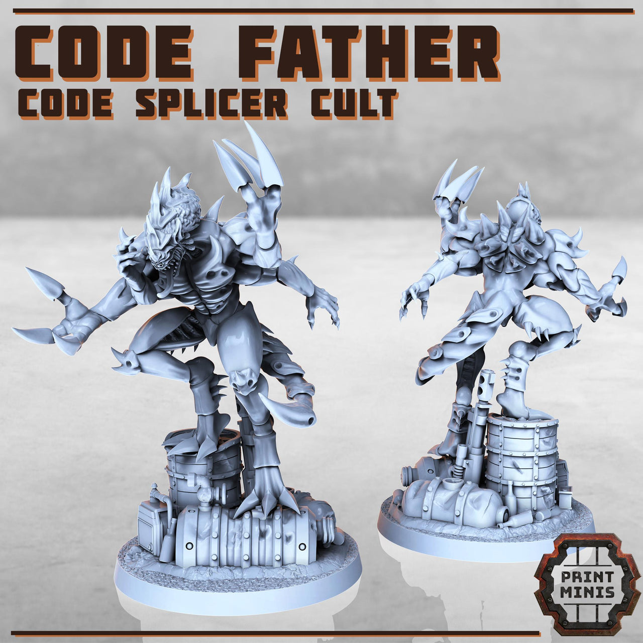 Code Father, Code Splicer Cult Alien- Print Minis | Sci Fi | 28mm Heroic | Demon | Space Bug