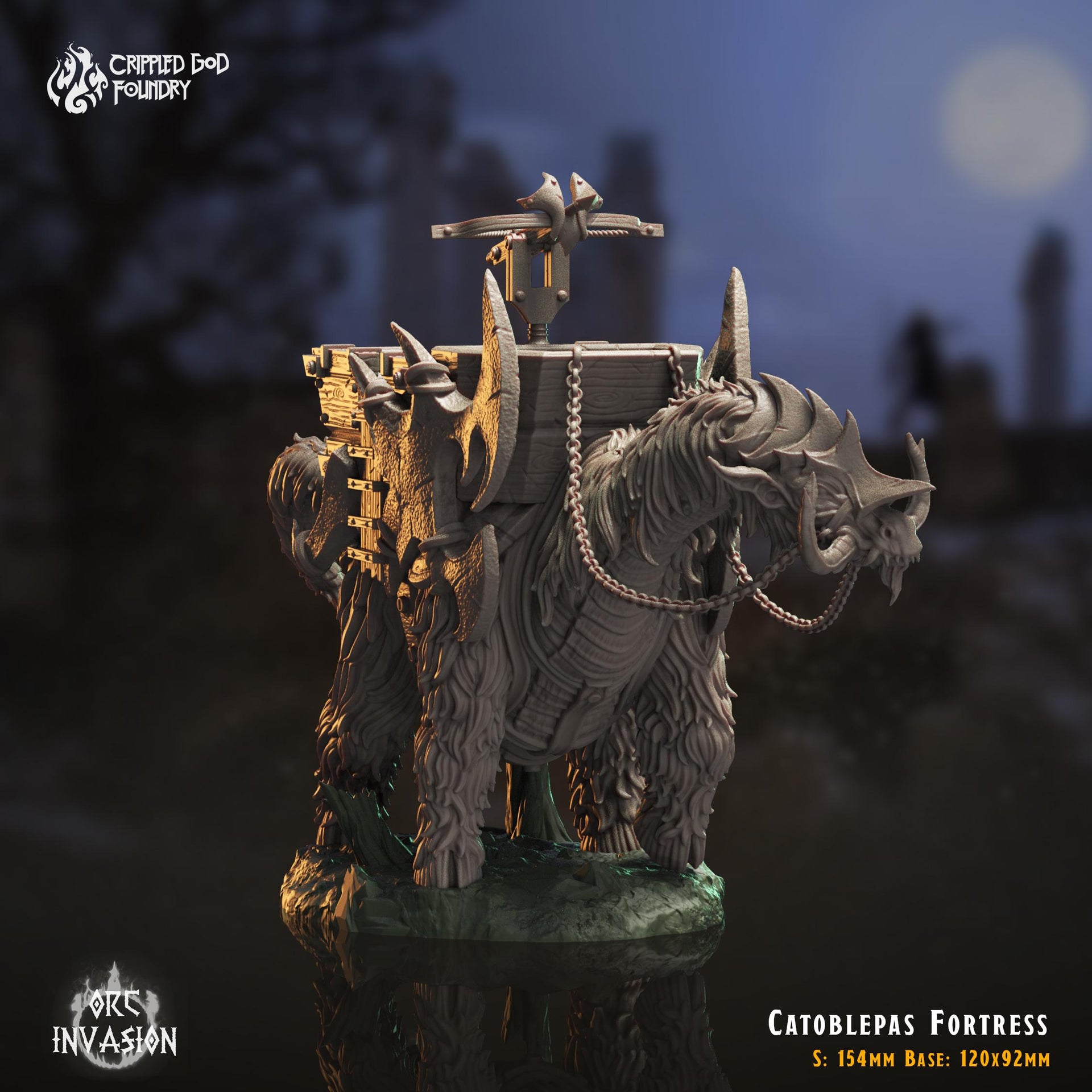 Catoblepas Fortress, Orc Warbeast - Crippled God Foundry - Orc Invasion | 32mm | Artillery | Ballista