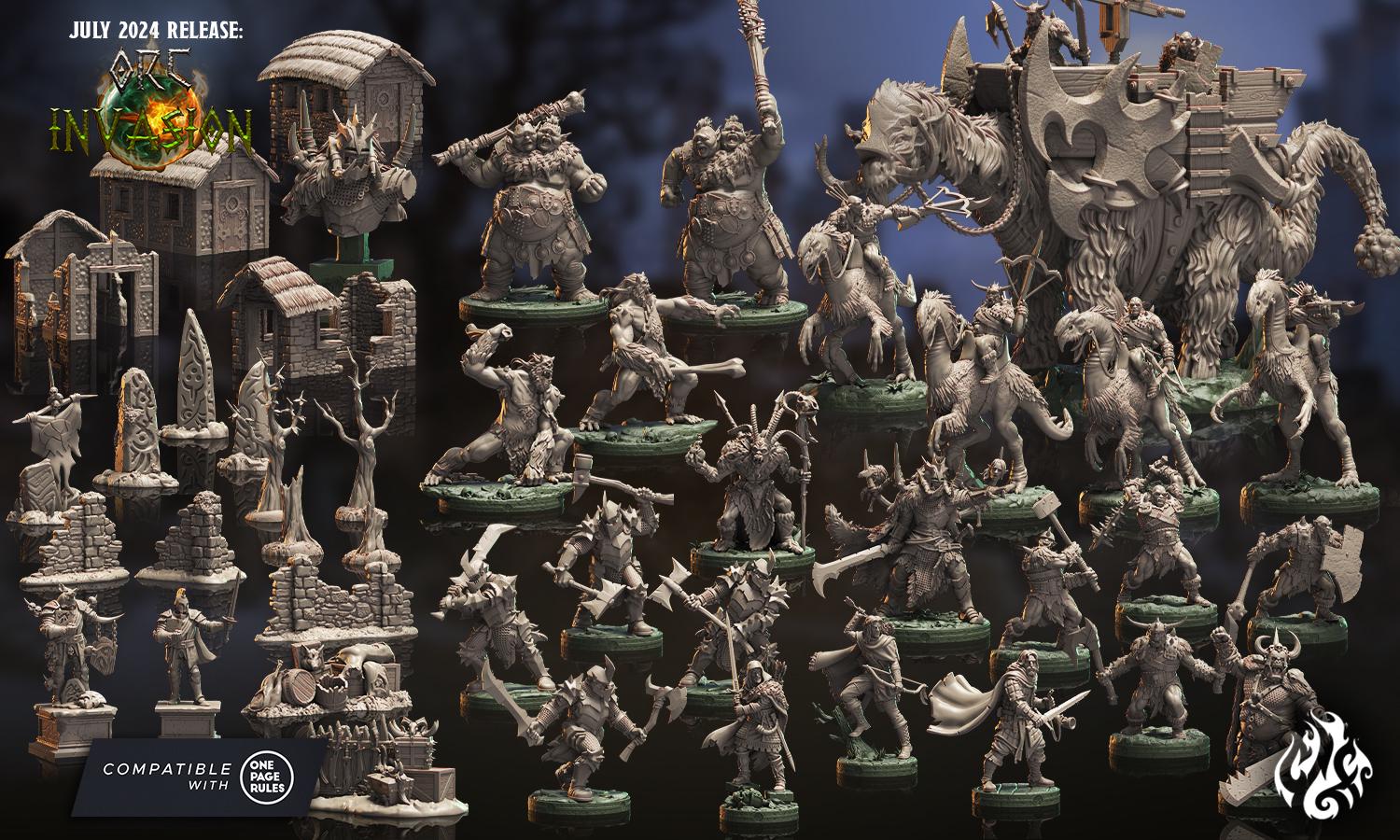 Iron Orc Knights - Crippled God Foundry - Orc Invasion | 32mm | Armored