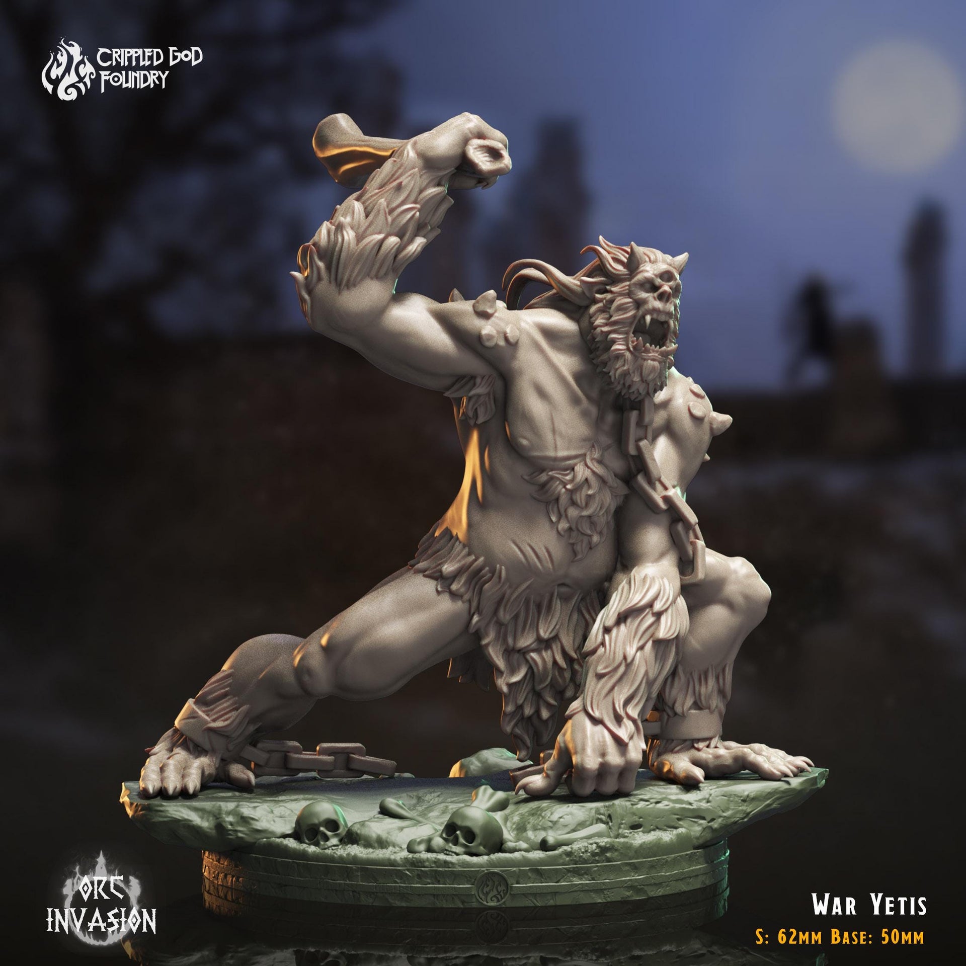 War Yetis - Crippled God Foundry - Orc Invasion | 32mm | Barbarian | Giant | Ogre